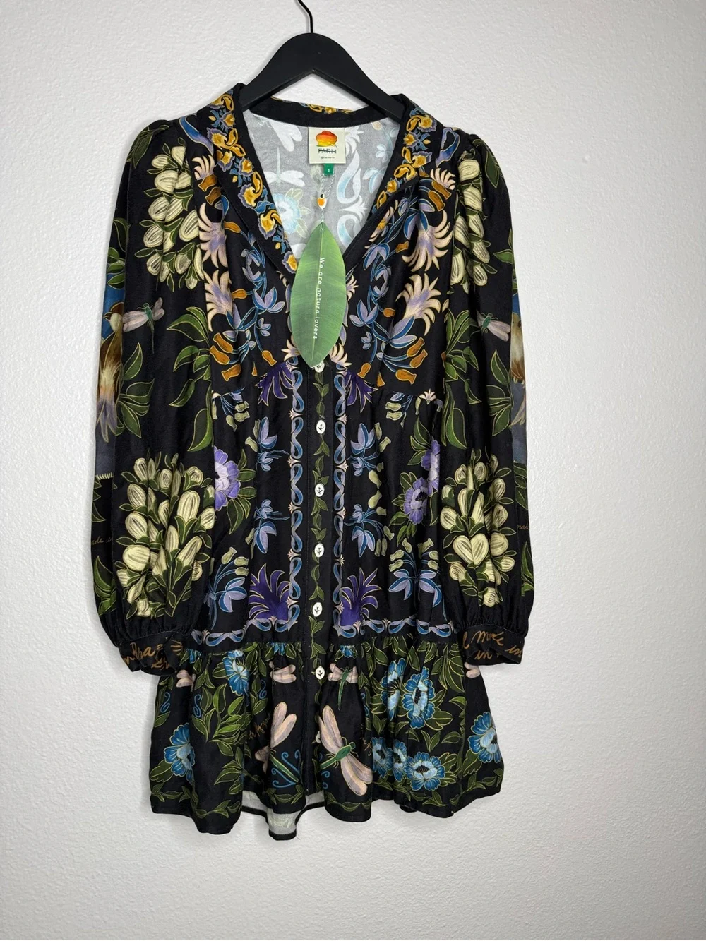 NWT FARM Rio Black Winter Garden
Mini Dress, size S - Picture 7 of 10